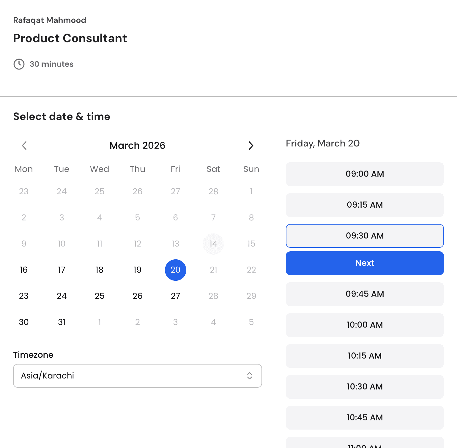 Schedule appointments